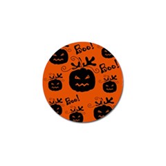 Halloween Black Pumpkins Pattern Golf Ball Marker by Valentinaart