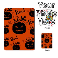 Halloween Black Pumpkins Pattern Multi-purpose Cards (rectangle)  by Valentinaart