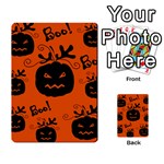 Halloween black pumpkins pattern Multi-purpose Cards (Rectangle)  Back 5