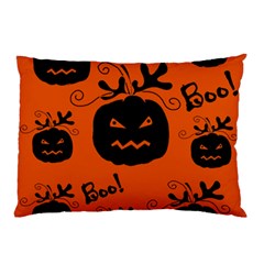 Halloween Black Pumpkins Pattern Pillow Case by Valentinaart