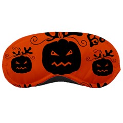 Halloween Black Pumpkins Pattern Sleeping Masks by Valentinaart