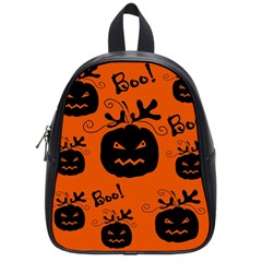 Halloween Black Pumpkins Pattern School Bags (small)  by Valentinaart