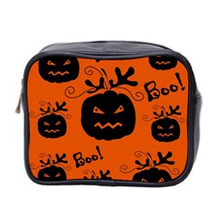 Halloween Black Pumpkins Pattern Mini Toiletries Bag 2-side by Valentinaart