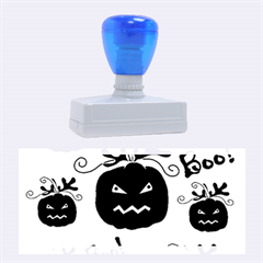 Halloween Black Pumpkins Pattern Rubber Stamps (large) by Valentinaart