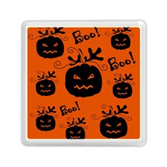 Halloween Black Pumpkins Pattern Memory Card Reader (square)  by Valentinaart