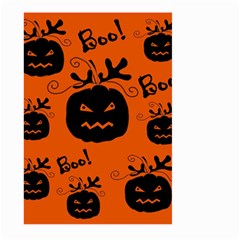 Halloween Black Pumpkins Pattern Large Garden Flag (two Sides) by Valentinaart