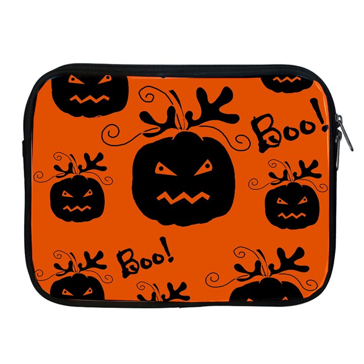 Halloween black pumpkins pattern Apple iPad 2/3/4 Zipper Cases