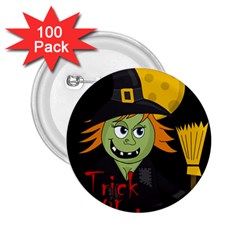 Halloween Witch 2 25  Buttons (100 Pack)  by Valentinaart