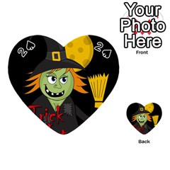 Halloween Witch Playing Cards 54 (heart)  by Valentinaart