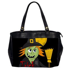 Halloween Witch Office Handbags (2 Sides)  by Valentinaart