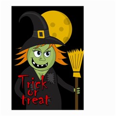 Halloween Witch Small Garden Flag (two Sides) by Valentinaart