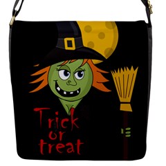 Halloween Witch Flap Messenger Bag (s) by Valentinaart