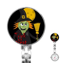 Halloween Witch Stainless Steel Nurses Watch by Valentinaart