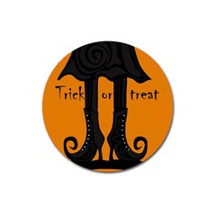 Halloween - Witch Boots Magnet 3  (round) by Valentinaart