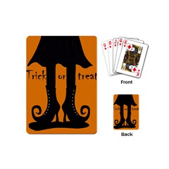 Halloween - Witch Boots Playing Cards (mini)  by Valentinaart