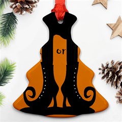 Halloween - Witch Boots Christmas Tree Ornament (2 Sides) by Valentinaart