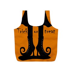 Halloween - Witch Boots Full Print Recycle Bags (s)  by Valentinaart