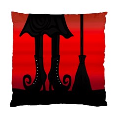 Halloween Black Witch Standard Cushion Case (one Side) by Valentinaart