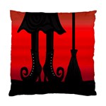 Halloween black witch Standard Cushion Case (Two Sides) Front