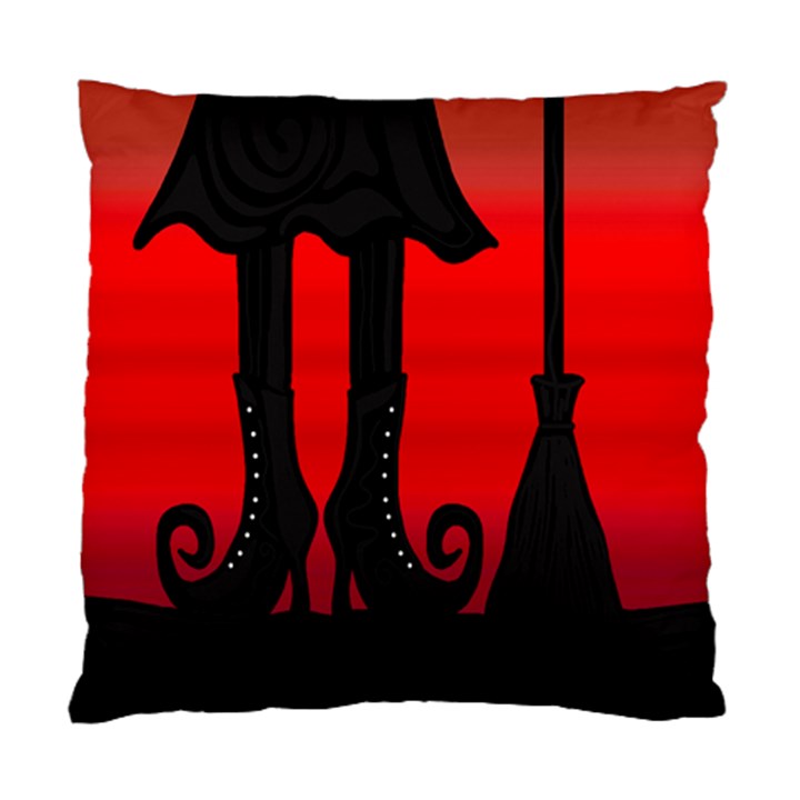 Halloween black witch Standard Cushion Case (Two Sides)