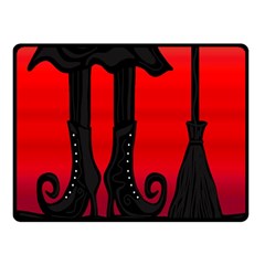 Halloween Black Witch Fleece Blanket (small) by Valentinaart