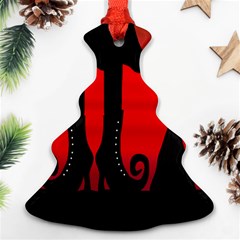 Halloween Black Witch Ornament (christmas Tree) by Valentinaart