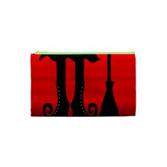 Halloween Black Witch Cosmetic Bag (xs) by Valentinaart