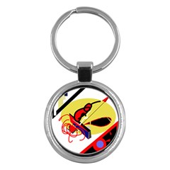 Abstract Art Key Chains (round)  by Valentinaart