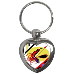 Abstract Art Key Chains (heart)  by Valentinaart