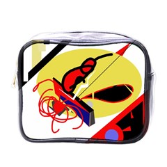 Abstract Art Mini Toiletries Bags by Valentinaart