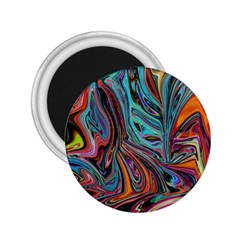 Brilliant Abstract In Blue, Orange, Purple, And Lime-green  2 25  Magnets by digitaldivadesigns