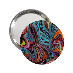 Brilliant Abstract In Blue, Orange, Purple, And Lime-green  2 25  Handbag Mirrors by digitaldivadesigns