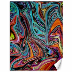 Brilliant Abstract In Blue, Orange, Purple, And Lime-green  Canvas 36  X 48   by digitaldivadesigns