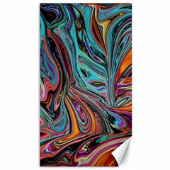 Brilliant Abstract In Blue, Orange, Purple, And Lime-green  Canvas 40  X 72   by digitaldivadesigns