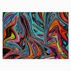 Brilliant Abstract In Blue, Orange, Purple, And Lime-green  Large Glasses Cloth by digitaldivadesigns