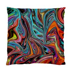 Brilliant Abstract In Blue, Orange, Purple, And Lime-green  Standard Cushion Case (two Sides) by digitaldivadesigns