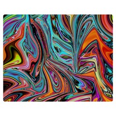 Brilliant Abstract In Blue, Orange, Purple, And Lime-green  Double Sided Flano Blanket (medium)  by digitaldivadesigns