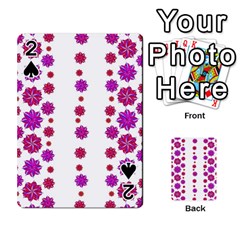 Vertical Stripes Floral Pattern Collage Playing Cards 54 Designs  by dflcprints