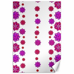 Vertical Stripes Floral Pattern Collage Canvas 24  X 36  by dflcprints