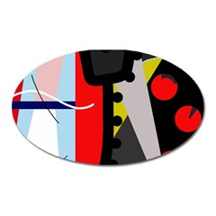 Looking forwerd Oval Magnet