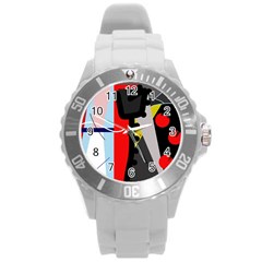 Looking forwerd Round Plastic Sport Watch (L)