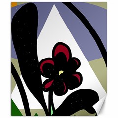 Black Flower Canvas 8  X 10  by Valentinaart