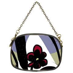 Black Flower Chain Purses (one Side)  by Valentinaart