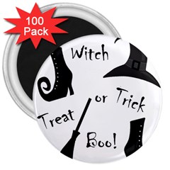 Halloween Witch 3  Magnets (100 Pack) by Valentinaart