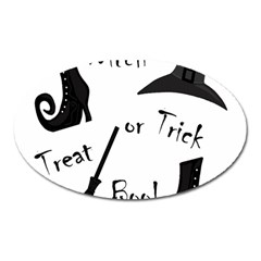 Halloween Witch Oval Magnet by Valentinaart