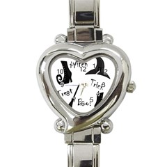 Halloween Witch Heart Italian Charm Watch by Valentinaart