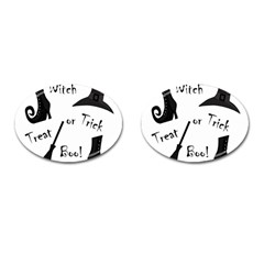 Halloween Witch Cufflinks (oval) by Valentinaart