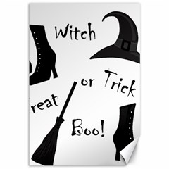 Halloween Witch Canvas 12  X 18   by Valentinaart