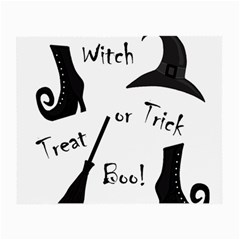 Halloween Witch Small Glasses Cloth (2-side) by Valentinaart