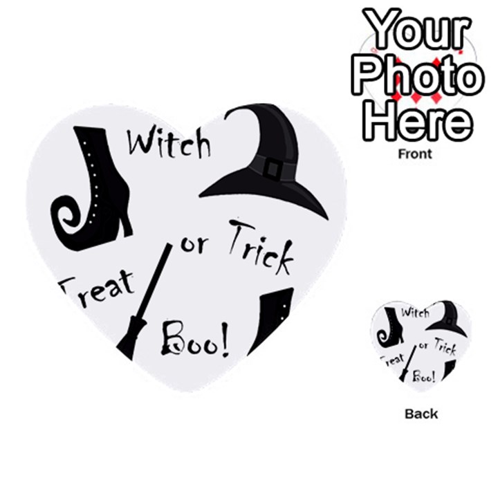 Halloween witch Multi-purpose Cards (Heart) 